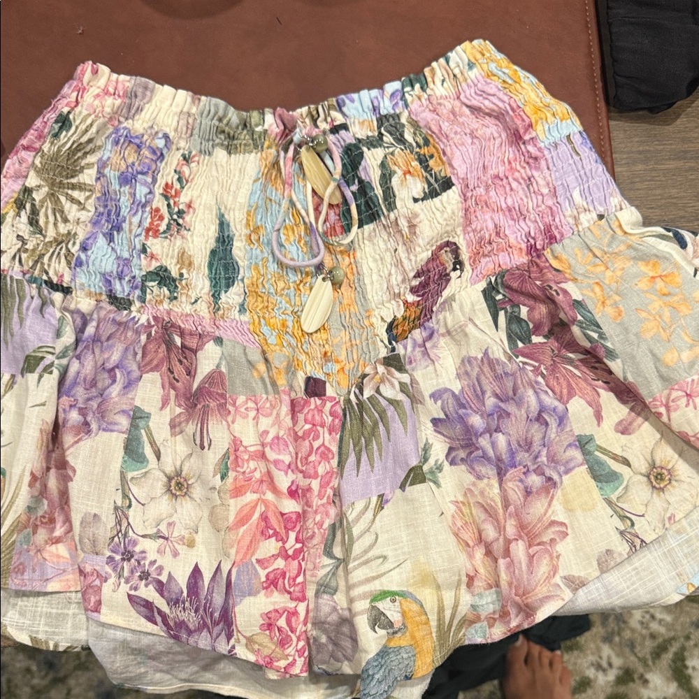 Zara Multicolor Floral Mini Skirt